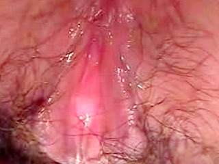 Horny bitch with furry love pouch on display!