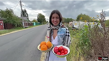 I asked Farmer girl to show how she grows juicy fruits and vegetables...